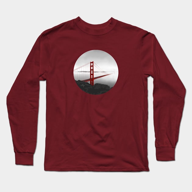 Golden Gate Bridge (Vectorillustration) Long Sleeve T-Shirt by CarolinaMatthes